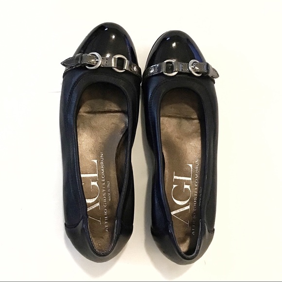 Agl Shoes - AGL Black Icon Cap Toe Ballet Flat 35